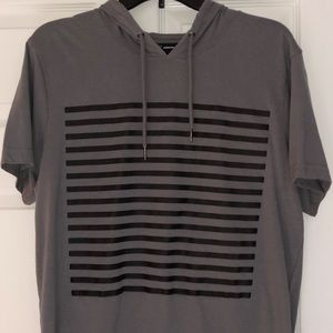 Grey Short Sleeve Hoody